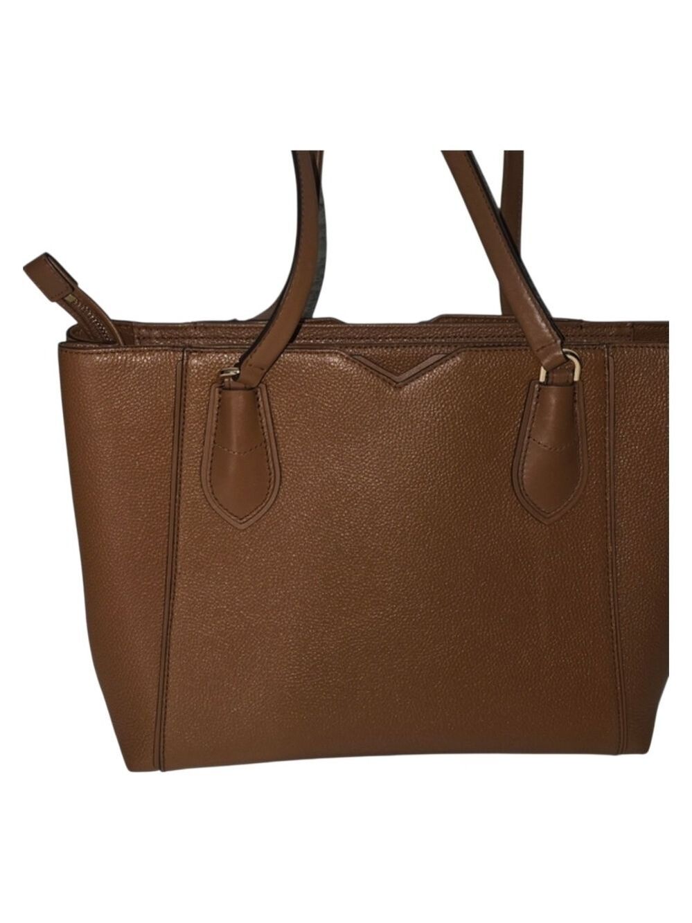 LIKE NEW AUTHENTIC MICHAEL KORS DESIGNER MEDIUM PEBBLED LEATHER TOTE BAG LUGGAGE - Picture 8 of 11